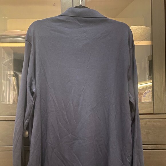 Long-Sleeve Cotton Supima Polo Shirt from Lands' End - Picture 3 of 7